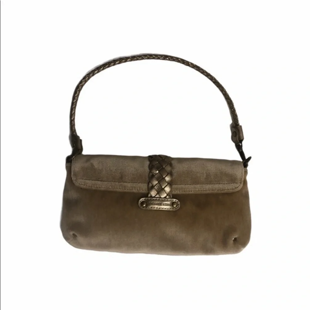 Michael kors tan velour mini bag